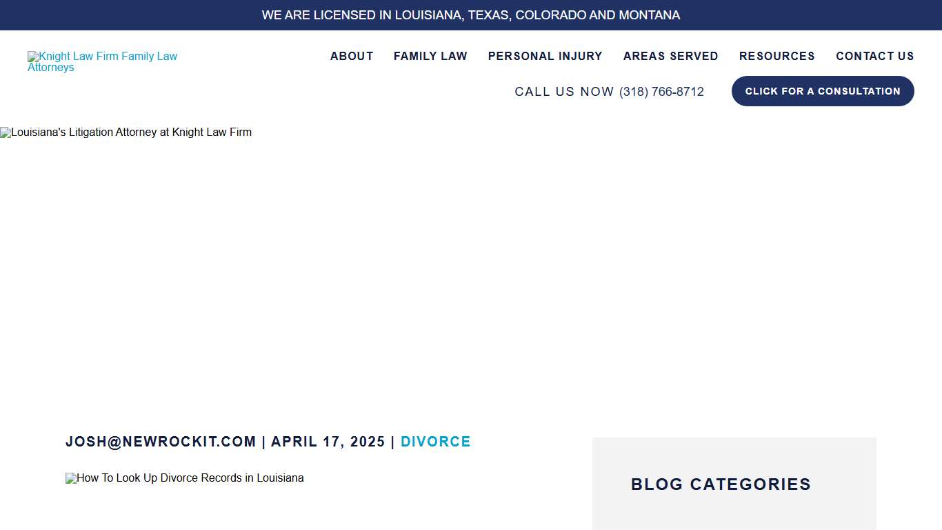 How To Look Up Divorce Records in Louisiana - Knight Law Firm